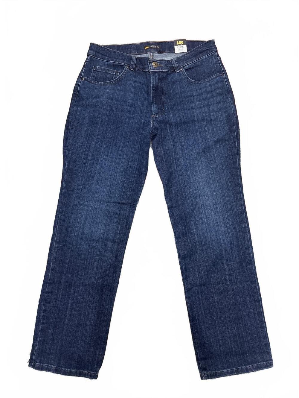 Lee Bewitched Relaxed Fit Straight Leg Mid Rise Jeans - Size 14 Short